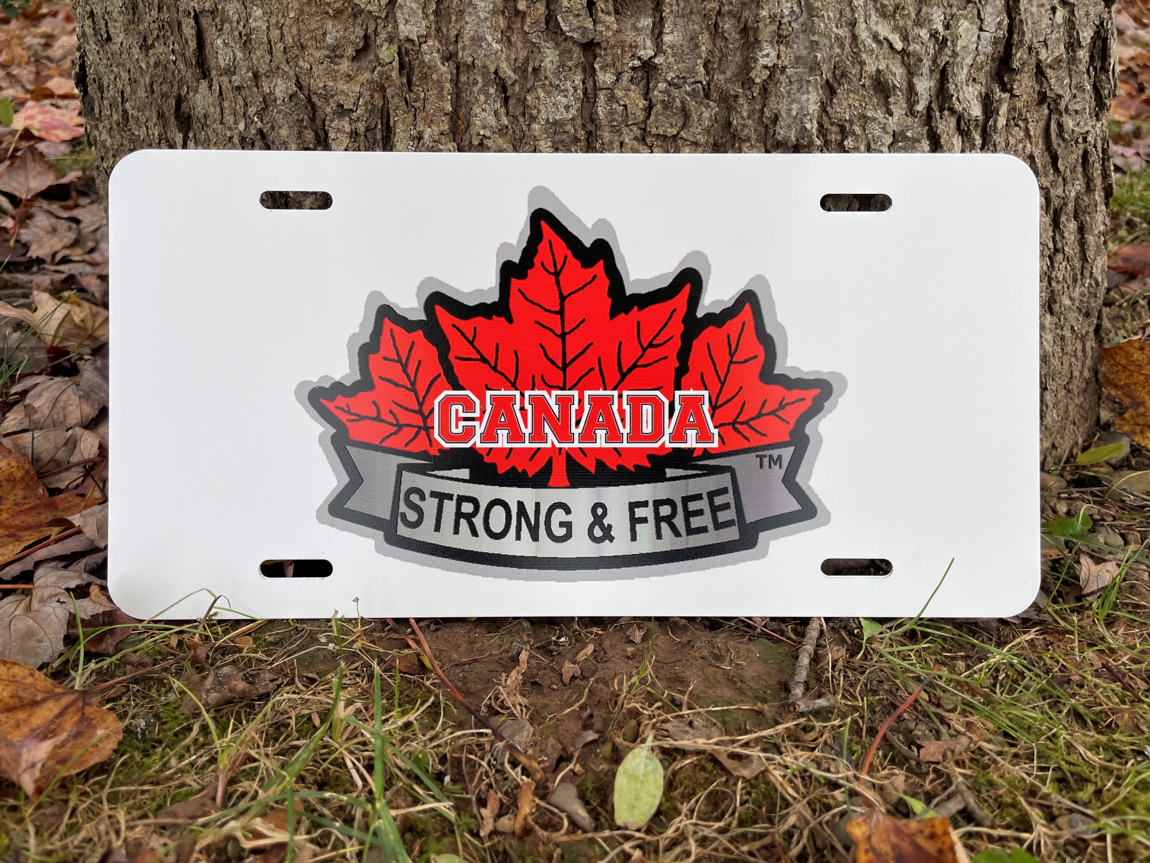 Canada at the heart with Strong & Free™ License Plate